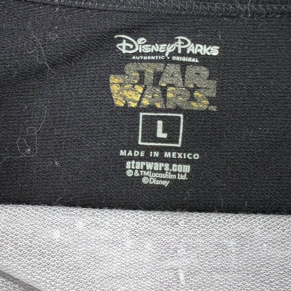 Disney Parks Star Wars Womens Shirt Size Large Long Sleeve Tie Front Waist - Picture 6 of 10